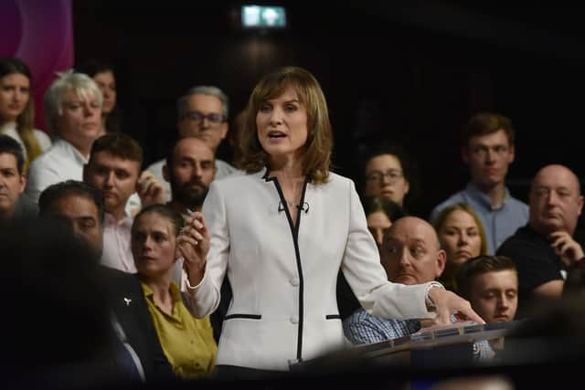 Fiona Bruce hosts the BBC Question Time Leaders Special show in Sheffield. Photo by Jeff Overs/PA Wire