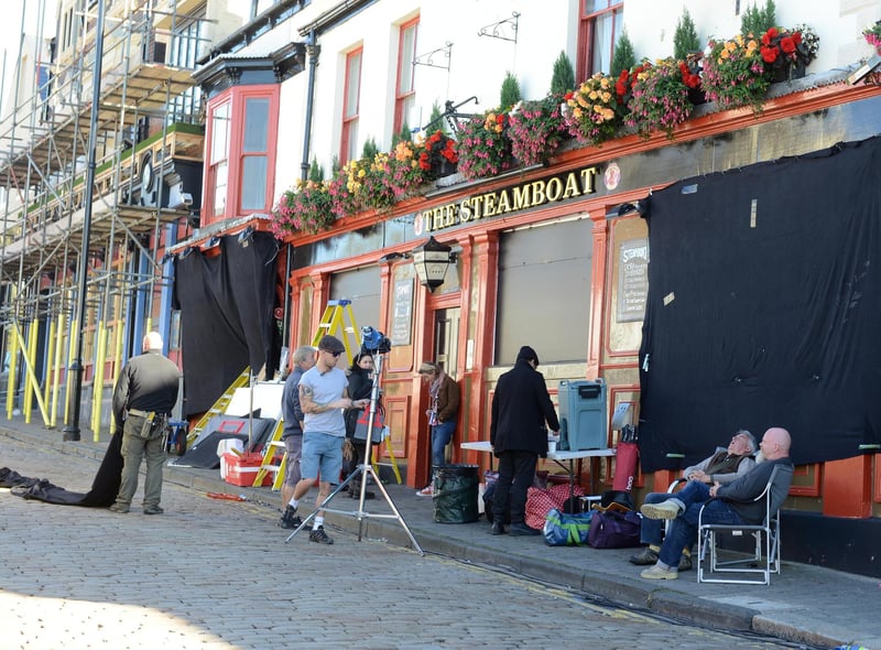 The filming of Vera came to the Mill Dam's Steamboat and The Mission to Seafarers in 2015.