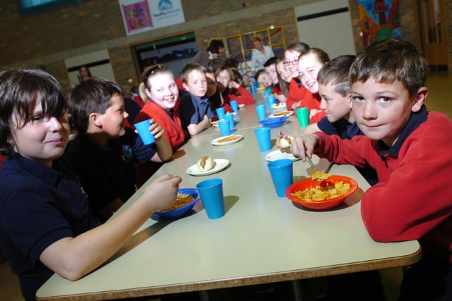 It's SATS week in 2010 and these Redby Primary School pupils made sure they were well prepared with a good breakfast. Can you spot someone you know?