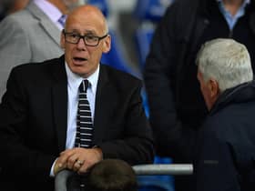 CARDIFF, WALES - SEPTEMBER 27:  Derby chairman Mel Morris looks on before the Sky Bet Championship match between Cardiff City and Derby County at Cardiff City Stadium on September 27, 2016 in Cardiff, Wales.  (Photo by Stu Forster/Getty Images)