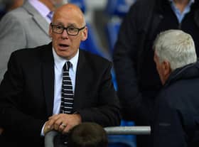 CARDIFF, WALES - SEPTEMBER 27:  Derby chairman Mel Morris looks on before the Sky Bet Championship match between Cardiff City and Derby County at Cardiff City Stadium on September 27, 2016 in Cardiff, Wales.  (Photo by Stu Forster/Getty Images)