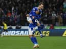 Youri Tielemans of Leicester City celebrates after scoring with James Maddison during the Premier League match between Leicester City and Newcastle United at The King Power Stadium on December 12, 2021 in Leicester, England. (Photo by Gareth Copley/Getty Images)