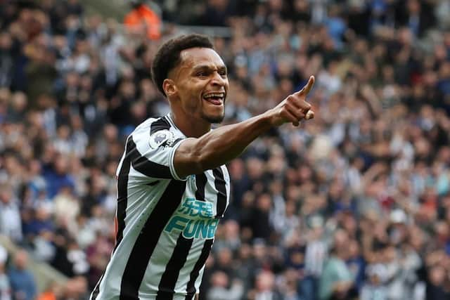 Newcastle United's Jacob Murphy celebrates his goal against Brentford.