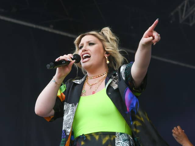 Ella Henderson singing at Bents Park for the This Is South Tyneside Festival.