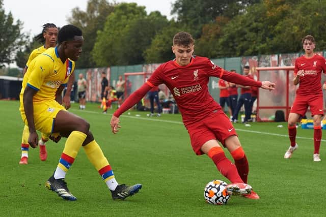 Former Newcastle United youngster Bobby Clark playing for Liverpool (Photo by Nick Taylor/Liverpool FC/Liverpool FC via Getty Images)