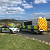 There has been a large police presence at Trow Point in South Shields after concerns grew for the welfare of a man who was the "wrong side of the barriers".