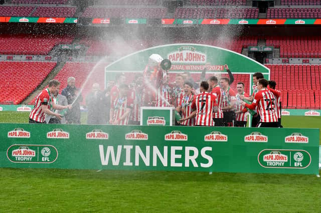 Sunderland won the Papa John's Trophy final at Wembley, beating Tranmere Rovers.