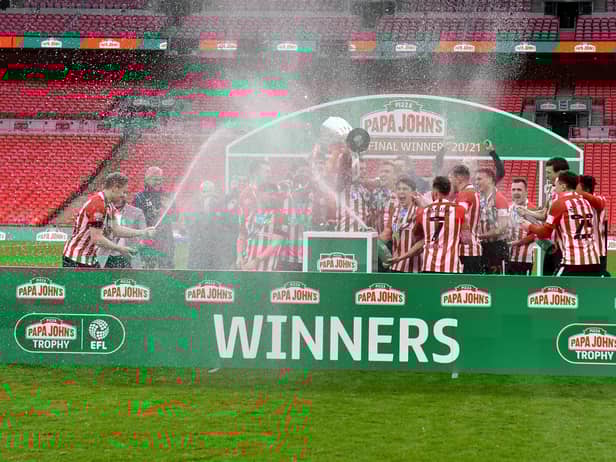 Sunderland won the Papa John's Trophy final at Wembley, beating Tranmere Rovers.