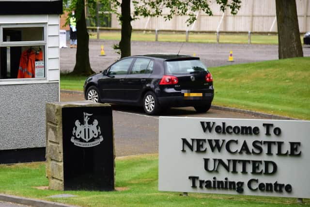 The entrance to Newcastle United's training ground in 2020.