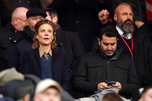 Newcastle United co-owners Amanda Staveley and husband Mehrdad Ghodoussi at the St Mary's Stadium.