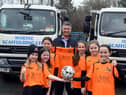 Part director of Marine Scaffilding Tony Mullen has sponsored the under 10 Flames Girls from Hebburn Involve FC.