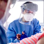 A patient is cared for by South Tyneside and Sunderland NHS Trust during the pandemic.