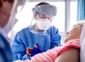 A patient is cared for by South Tyneside and Sunderland NHS Trust during the pandemic.