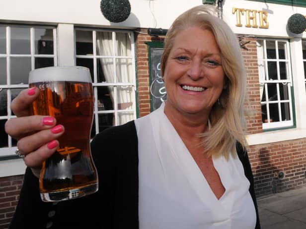 The Lord Nelson landlady Lesley Hunter