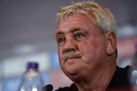 Steve Bruce speaks to the media during the club's pre-season tour of China in 2019.