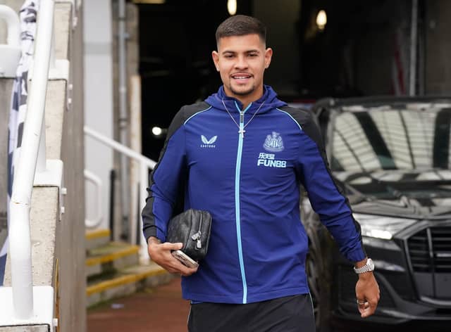 Newcastle United's Bruno Guimaraes arrives at St James's Park.