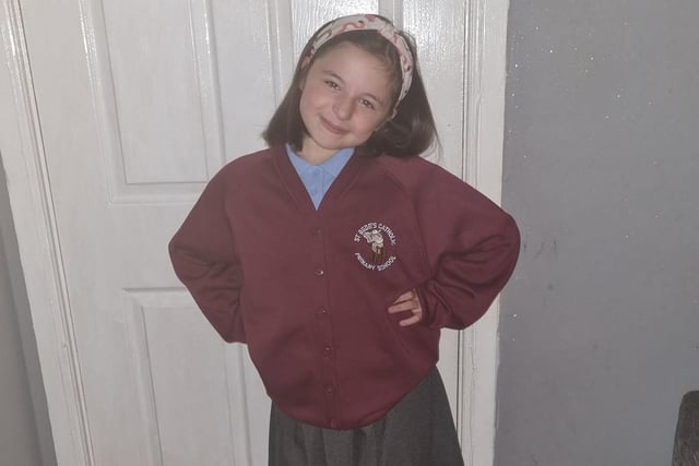 Back to school in South Tyneside. Hannah starting her final year of junior school; Year 6.