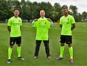 Jordan Hunter (far right) will miss the clash