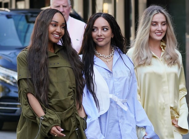 From left to right, Little Mix stars Leigh-Anne Pinnock, Jade Thirlwall and Perrie Edwards. Picture: PA.