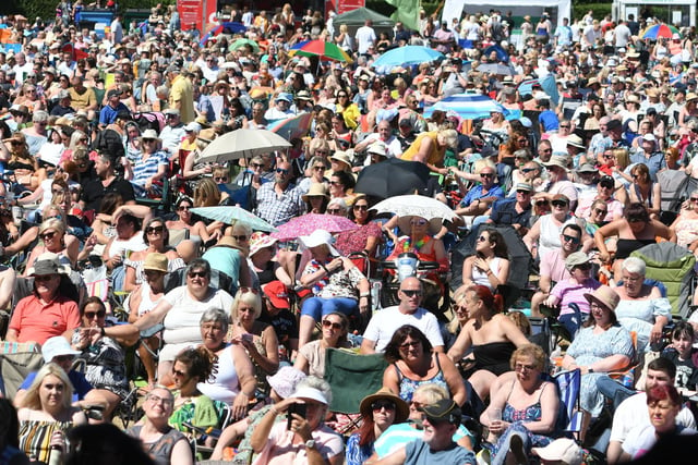 What a crowd! Thousands of happy faces piled into Bents Park for the season's first free Sunday concert.
