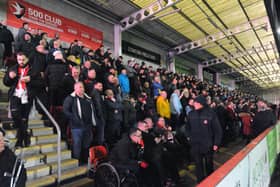 Sunderland fans at Cheltenham Town.