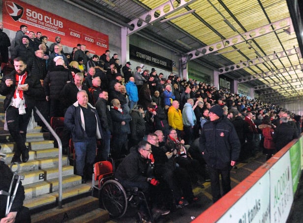 Sunderland fans at Cheltenham Town.