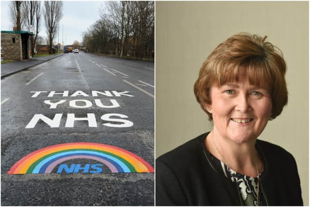 Coun Tracey Dixon hopes the rainbow roads will be a morale boost for staff
