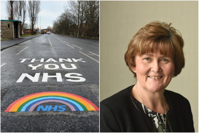Coun Tracey Dixon hopes the rainbow roads will be a morale boost for staff