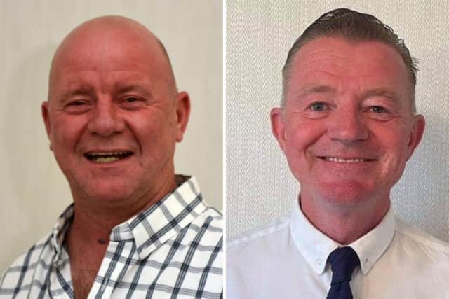Victorious Jay Potts (right) won the seat for Labour after John Robertson (left) failed get re-elected after his resignation.