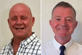 Victorious Jay Potts (right) won the seat for Labour after John Robertson (left) failed get re-elected after his resignation.