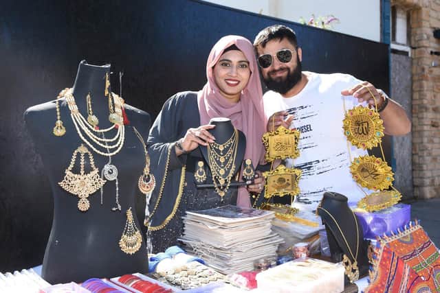 Rahana and Ujjol Rahman from Rahana's Boutique show their beautiful jewellery.