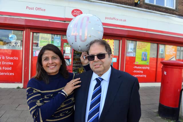 Subash and Anita Pandit celebrate 40 years of Green Street Post Office.