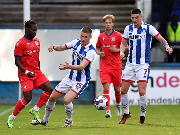Will Harris in action for Hartlepool United