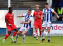 Will Harris in action for Hartlepool United