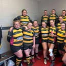 The promotion-winning Jarrovians women's rugby squad.