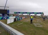 Final preparations for the Great North Run, in South Shields