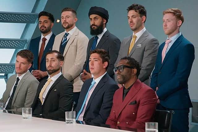 The boys' team face the wrath of Lord Sugar in the boardroom as the new series of The Apprentice gets under way (Picture: Fremantle Media Ltd)