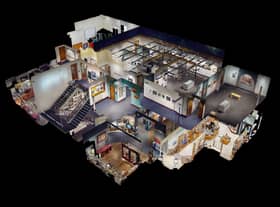 A 'dolls house' view of the museum via the 3D model.