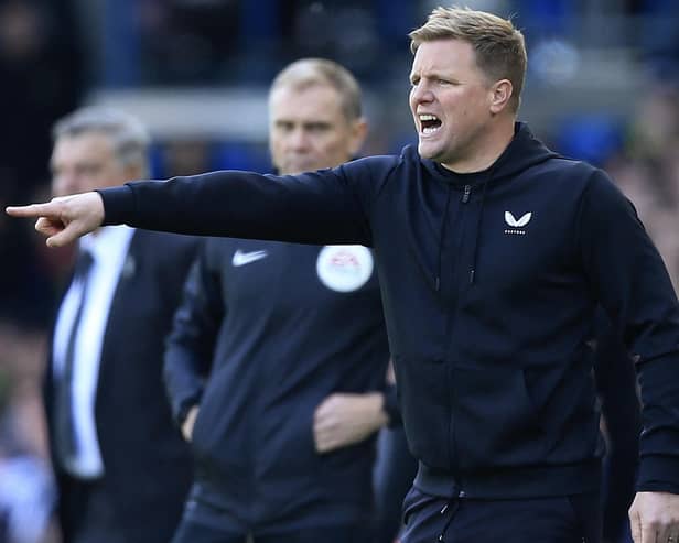 Leeds United were charged by the FA over an incident involving a fan who was able to confront Eddie Howe at Elland Road. Pic: Getty