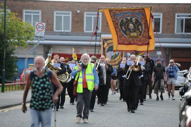 The Felling Silver Band leading the banner procession in 2021. The band are confirmed to be returned for 2024. Photo: National World.