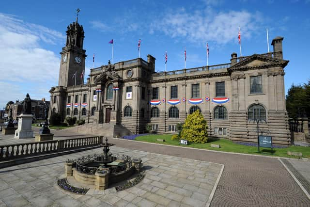 South Shields Hall marking the Queen's Platinum Jubilee.