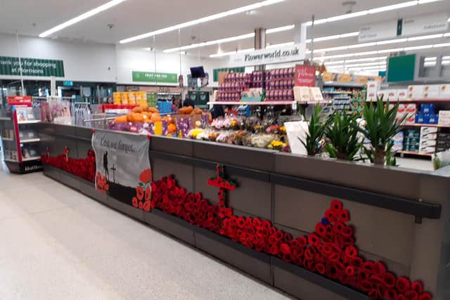 Part of the display in Morrisons South Shields.