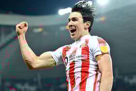 Luke O'Nien celebrates his goal