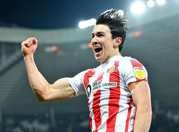 Luke O'Nien celebrates his goal