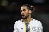 Dominic Calvert-Lewin of Everton looks on during the Premier League match between Burnley and Everton at Turf Moor on April 06, 2022 in Burnley, England. (Photo by Jan Kruger/Getty Images)