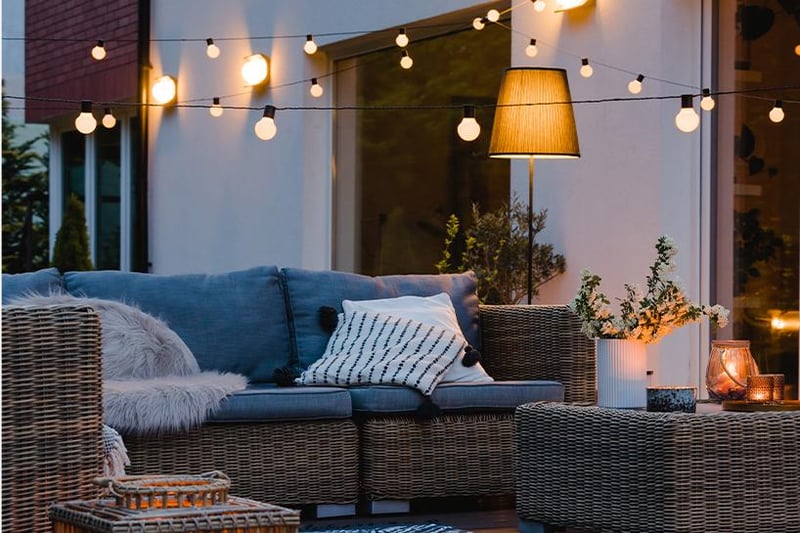 This could take the form of festoon lights draped around the fences and perimeter, or could be mains-powered lights around the garden – anything that elongates the time you can use your outside space is popular with homebuyers.