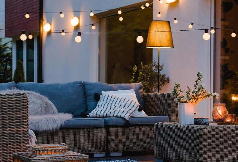 This could take the form of festoon lights draped around the fences and perimeter, or could be mains-powered lights around the garden – anything that elongates the time you can use your outside space is popular with homebuyers.
