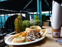A thali dish and naan roll from Big Fat Indian Kitchen