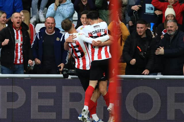 Ross Stewart celebrates his goal against Sheffield Wednesday