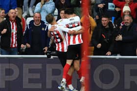Ross Stewart celebrates his goal against Sheffield Wednesday